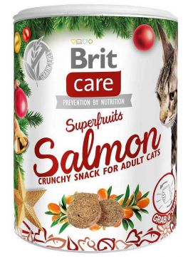 Brit Care Cat Snack SuperfruitsChristmas Przysmak Dla Kotw z ososiem 100 g