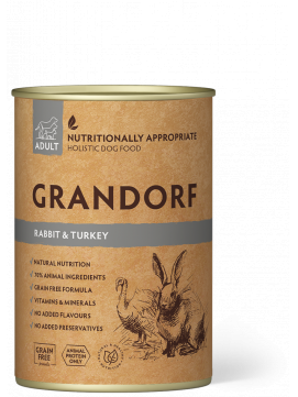 Grandorf Rabbit & Turkey Mokra Karma Dla Psa Krlik, Indyk 400 g