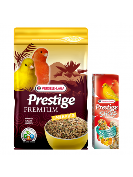 Pakiet Versele Laga Premium Canaries Mieszanka Ziarnowa Dla Kanarków 800 g + Kolby Dla Kanarków 60 g