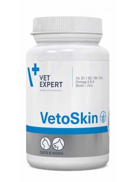 VetExpert VetoSkin Preparat Na Skórę I Sierść Dla Psów I Kotów 60 Kapsułek