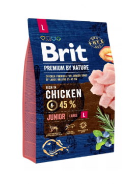Brit Premium By Nature Chicken Junior Kurczak Karma Dla Młodych Psów Dużych Ras L 3 kg