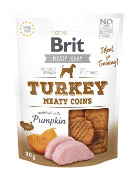 Brit Jerky Turkey Meaty Coins Indyk Przysmak Dla Psa80 g