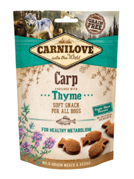 Brit Carnilove Healthy Metabolism Snack Carp with Thyme Karp Tymianek Przekąska Dla Psa 200 g