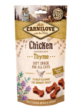 Brit Carnilove Urinary Snack Drogi Moczowe Chicken with Thyme Kurczak Tymianek Przekąska Dla Kotów 50 g