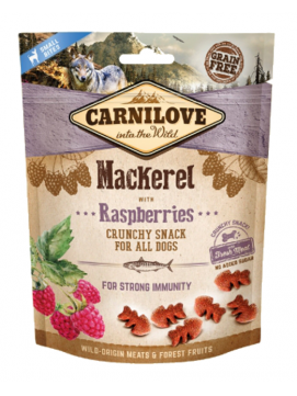 Brit Carnilove Strong Immunity Snack Odporność Mackerel with Raspberries Makrela Maliny Przekąska Dla Psa 200 g
