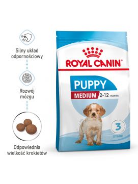 ROYAL CANIN Medium Puppy Karma Sucha Dla Szczeniąt Od 2 Do 12 Miesiąca Ras Średnich 4 kg