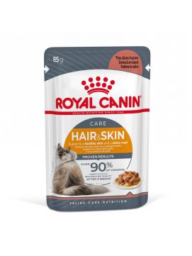 ROYAL CANIN Hair&Skin Care karma mokra w sosie dla kotw dorosych, zdrowa skra, pikna sier 85 g