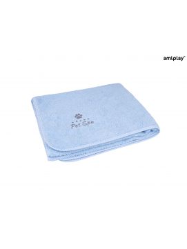AmiPlay Ręcznik Kąpielowy Dla Psa Spa Niebieski Rozmiar XS